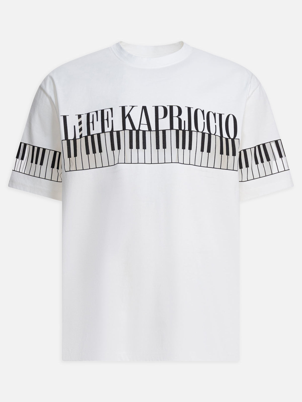 KAPITAL "Life Kapriccio Piano" t-shirt White