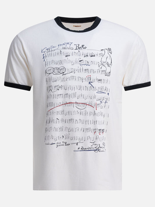T-shirt girocollo Print  Bianco - KAPITAL Uomo | PLP | VIETTI Online Store 
