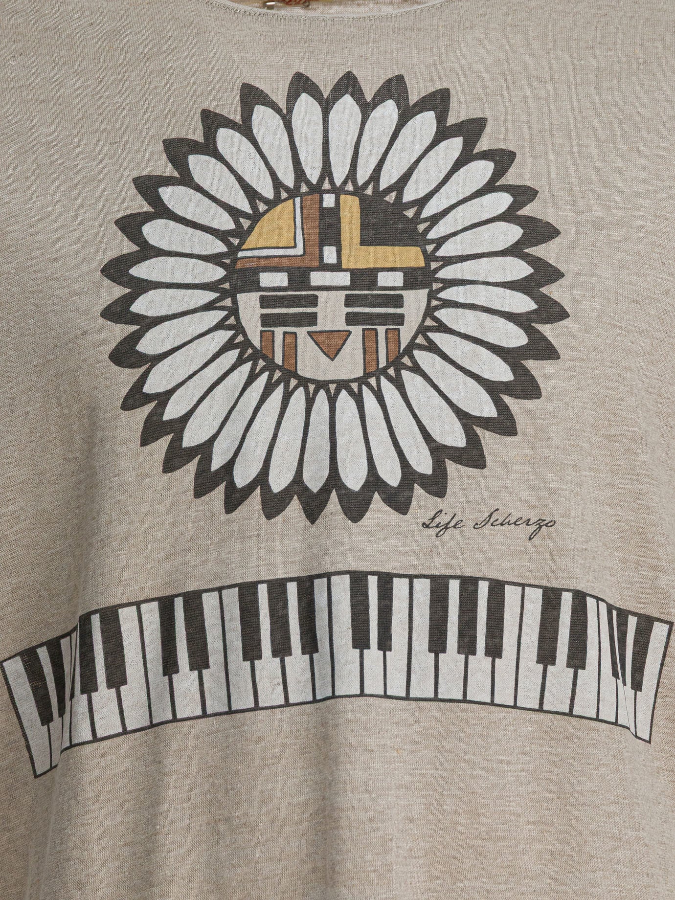 T-shirt girocollo Print  Beige - KAPITAL Uomo | PDP | VIETTI Online Store | Zoom-Modal_3
