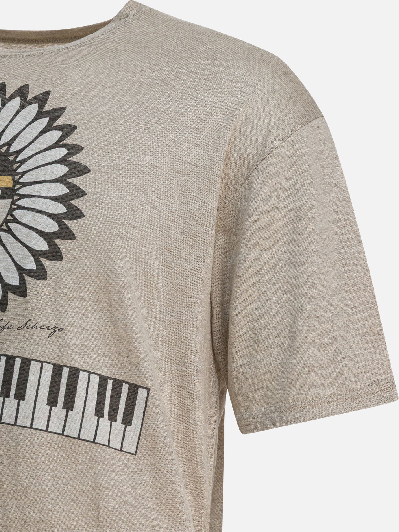 T-shirt girocollo Print  Beige - KAPITAL Uomo | PDP | VIETTI Online Store | Zoom-Modal_4
