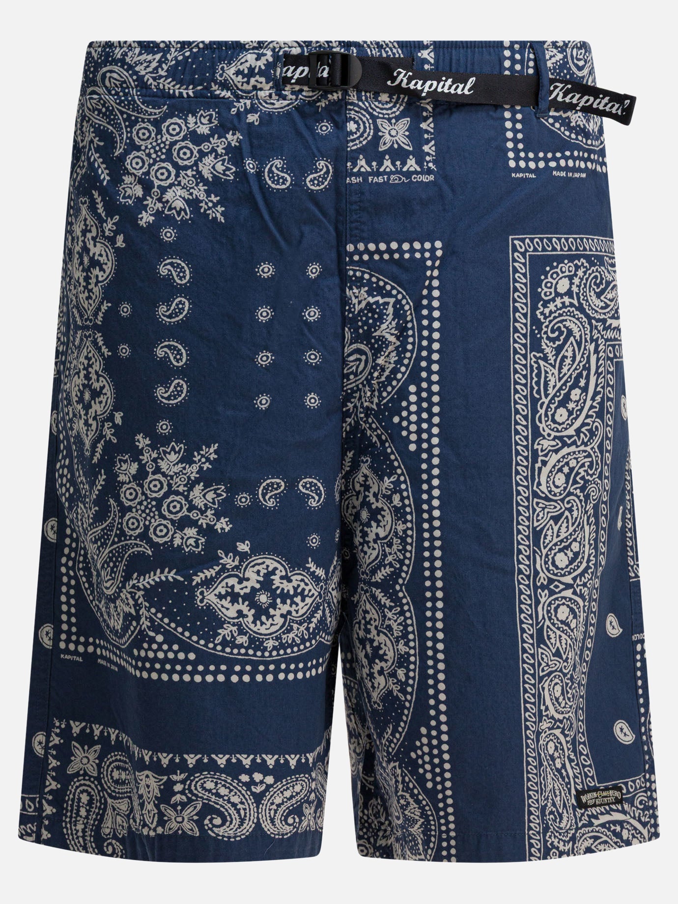 Drawstring shorts Paisley  Blue - KAPITAL Men | PDP | VIETTI Online Store | thumbnail