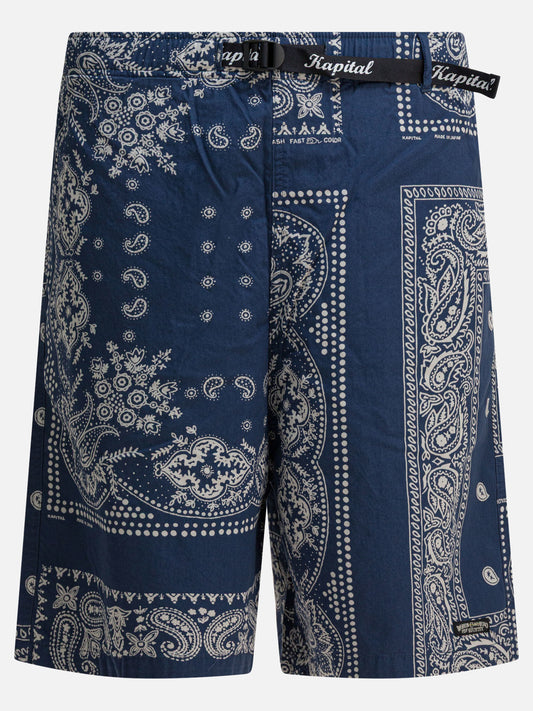 Drawstring shorts Paisley  Blue - KAPITAL Men | PLP | VIETTI Online Store 
