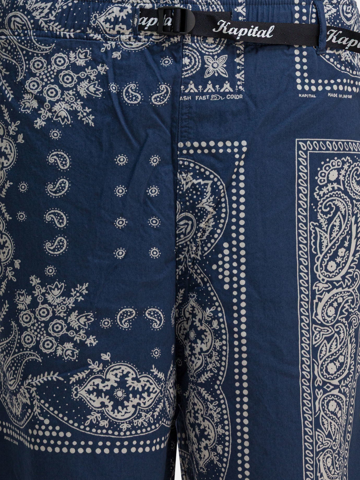 Drawstring shorts Paisley  Blue - KAPITAL Men | PDP | VIETTI Online Store | thumbnail_3