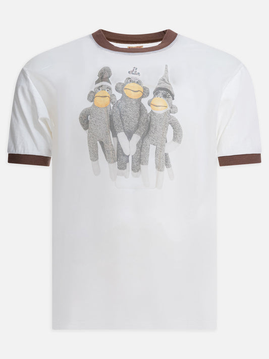 T-shirt girocollo Print  Bianco - KAPITAL Uomo | PDP | VIETTI Online Store 
