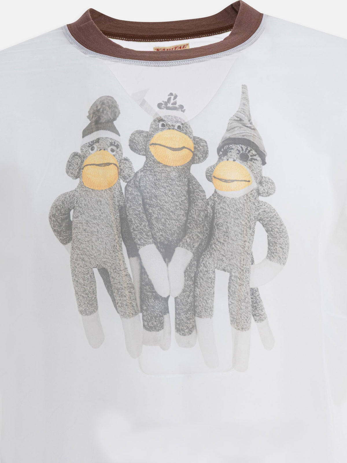 KAPITAL "Monkey Amigo" t-shirt White