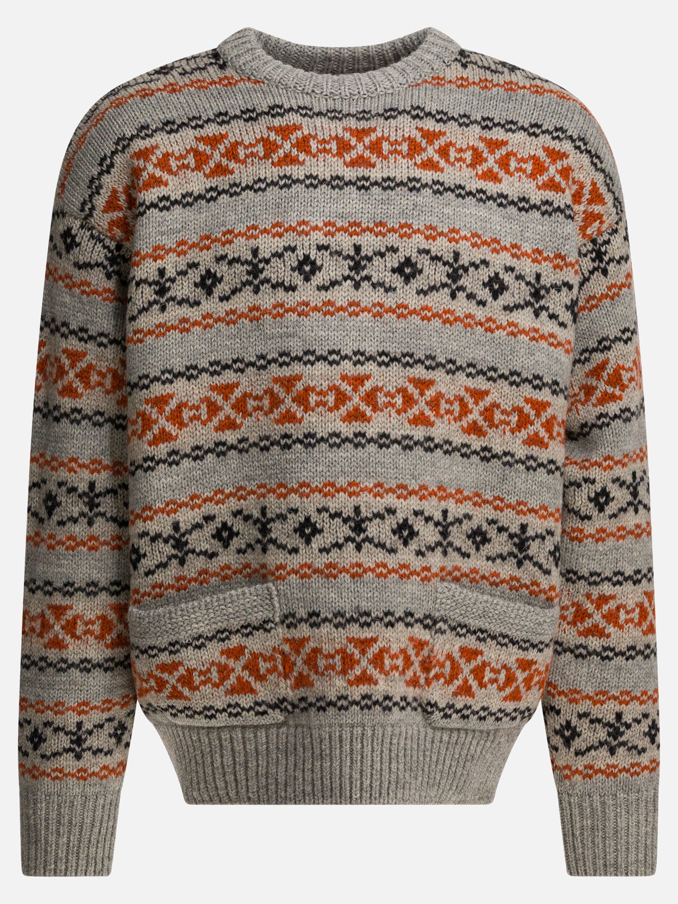 Maglioni girocollo Textured knit  Grigio - KAPITAL Uomo | PDP | VIETTI Online Store | Zoom-Modal
