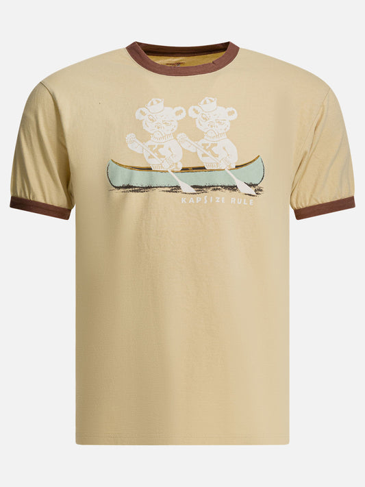 T-shirt girocollo Graphics  Beige - KAPITAL Uomo | VIETTI Online Store 
