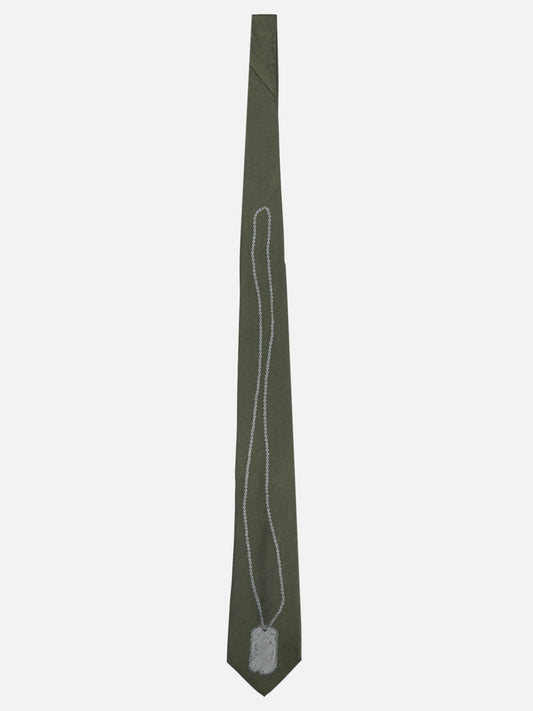 KAPITAL "Dog-Tag" Tie Beige

