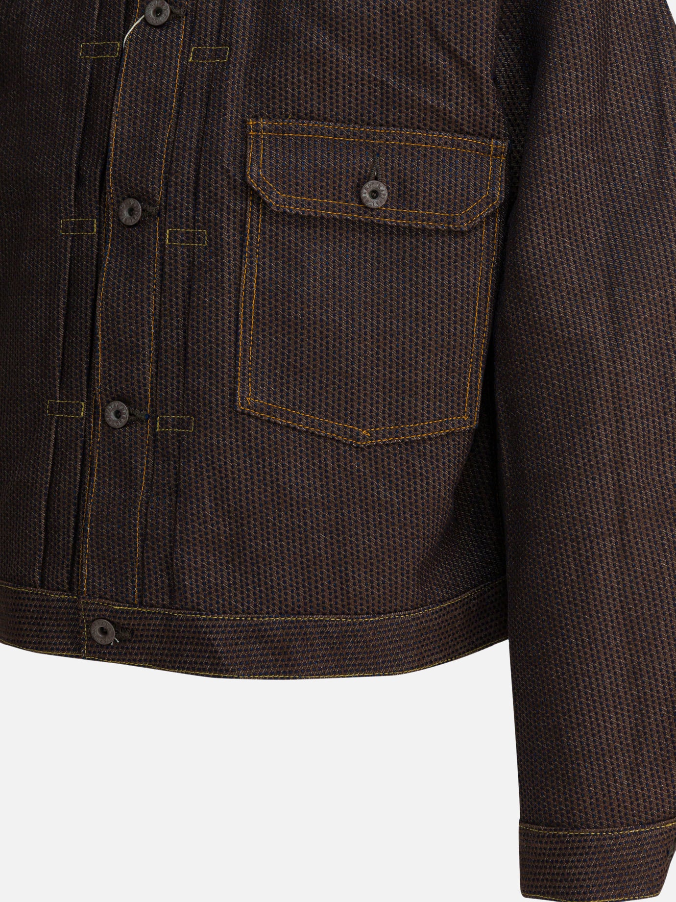 Giacche in denim Solid colour  Marrone - KAPITAL Uomo | PDP | VIETTI Online Store | thumbnail_4