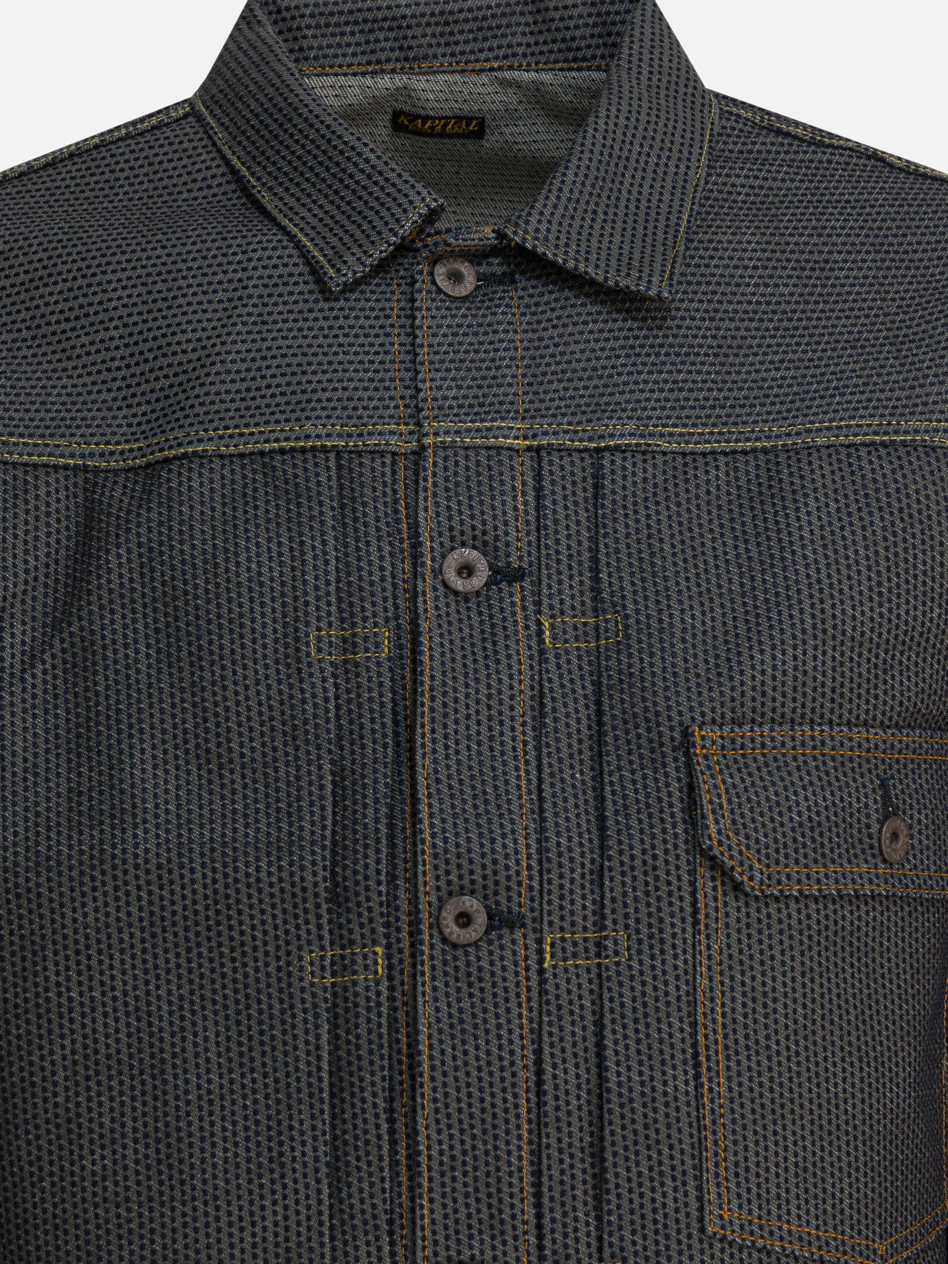 Giacche in denim Solid colour  Blu - KAPITAL Uomo | PDP | VIETTI Online Store | Zoom-Modal_3
