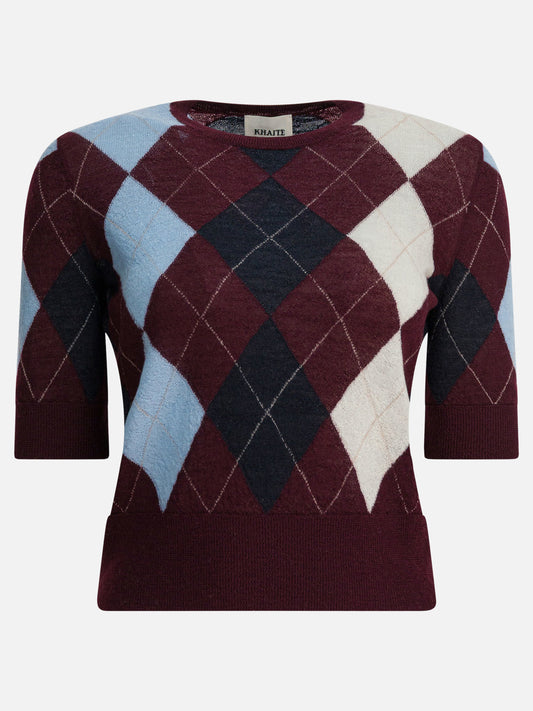 Maglioni girocollo Argyle  Bordeaux - Khaite Donna | PDP | VIETTI Online Store 
