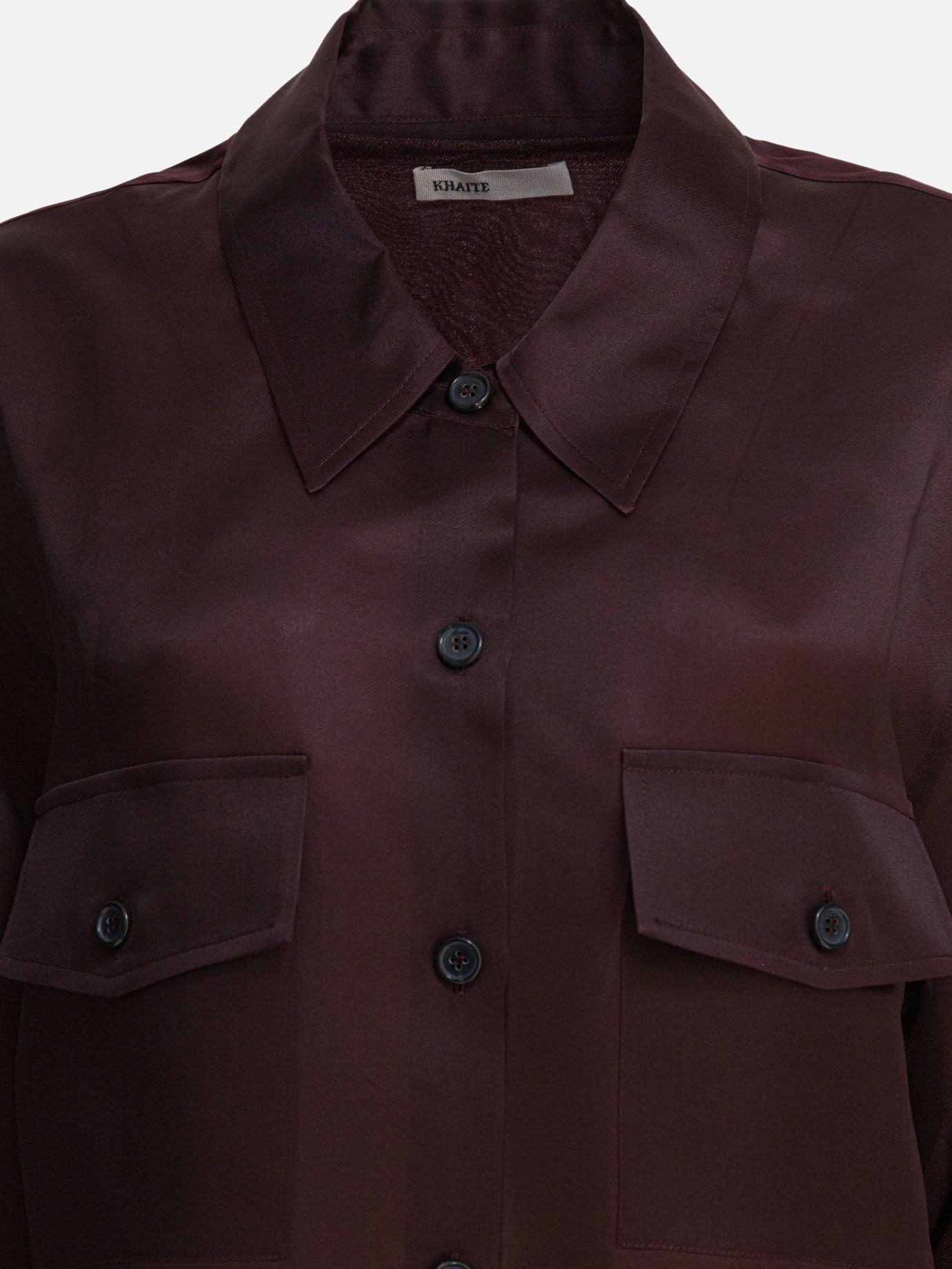 Camicie casual Solid colour  Bordeaux - Khaite Donna | PDP | VIETTI Online Store | thumbnail_3