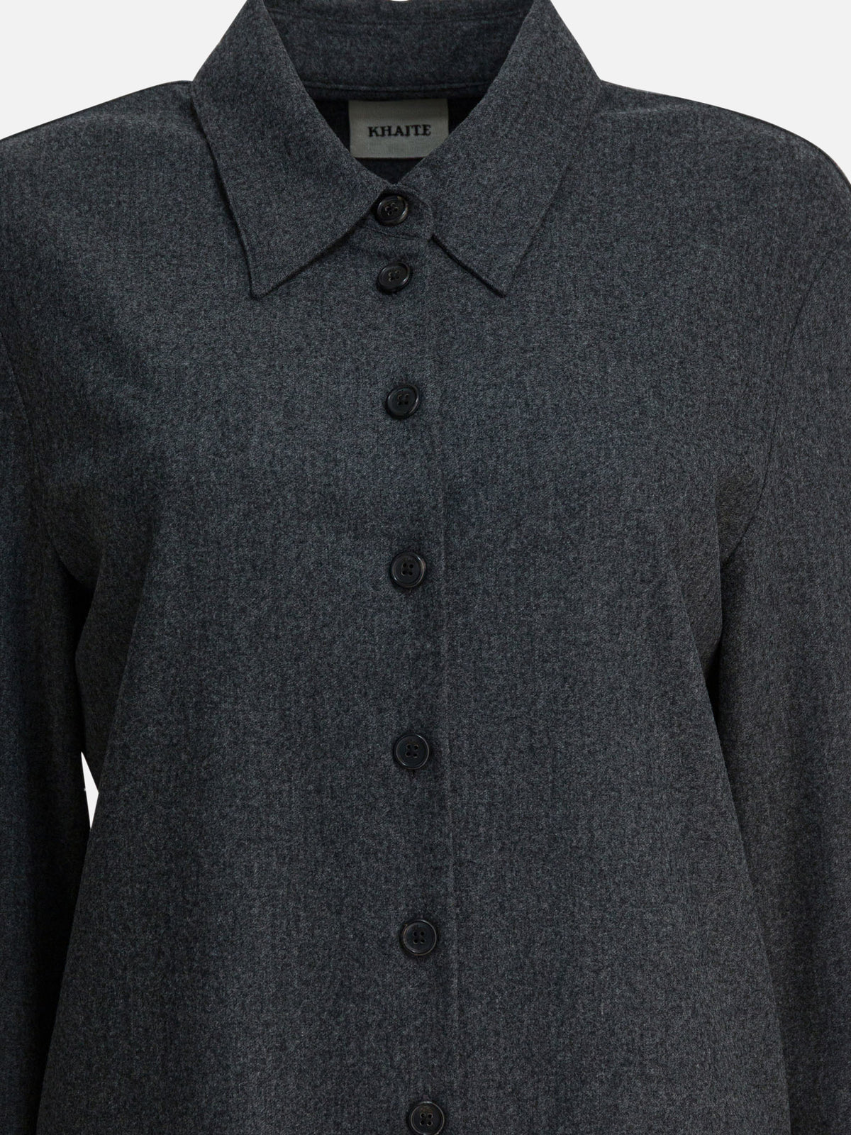 Khaite Wool and cashmere "Auryn" shirt Grey