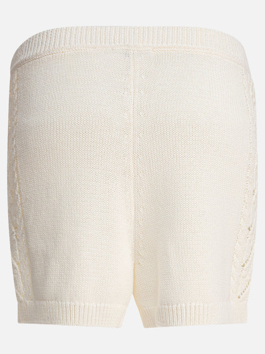 LouLou De Saison Knitted shorts White

