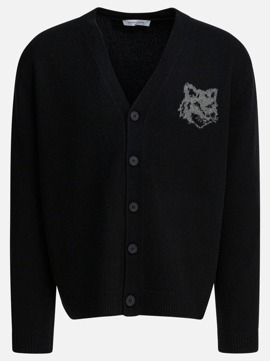 Maison Kitsuné "Fox Head" Cardigan Black

