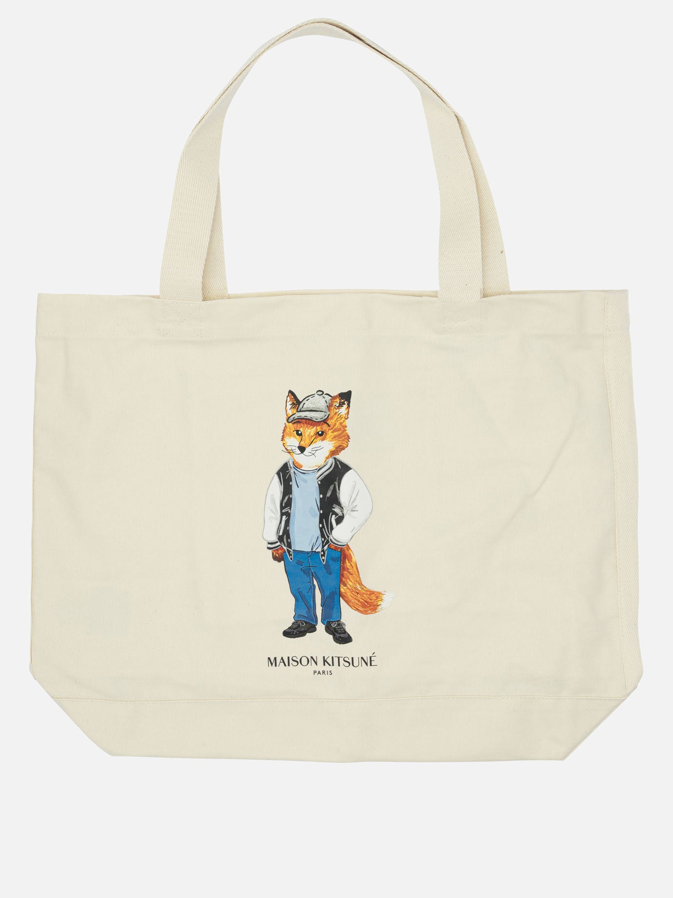 Borse grandi Logo  Beige - Maison Kitsuné Uomo | PDP | VIETTI Online Store | Zoom-Modal

