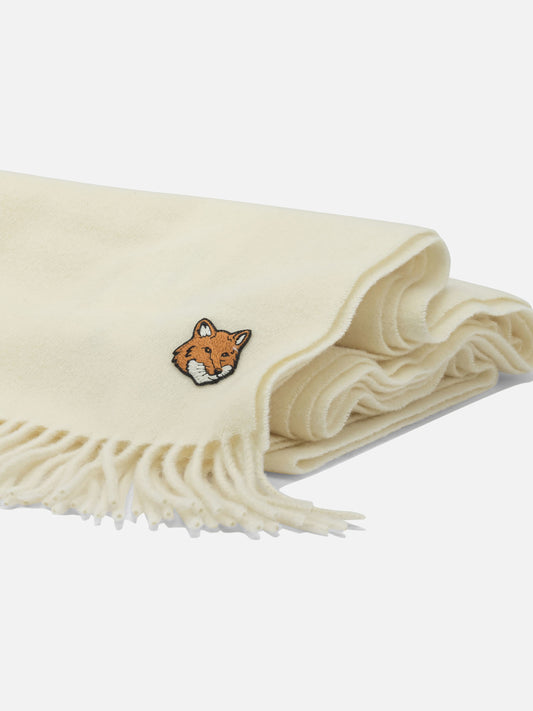 Sciarpe con frange Logo  Bianco - Maison Kitsuné Uomo | PLP | VIETTI Online Store | 2
