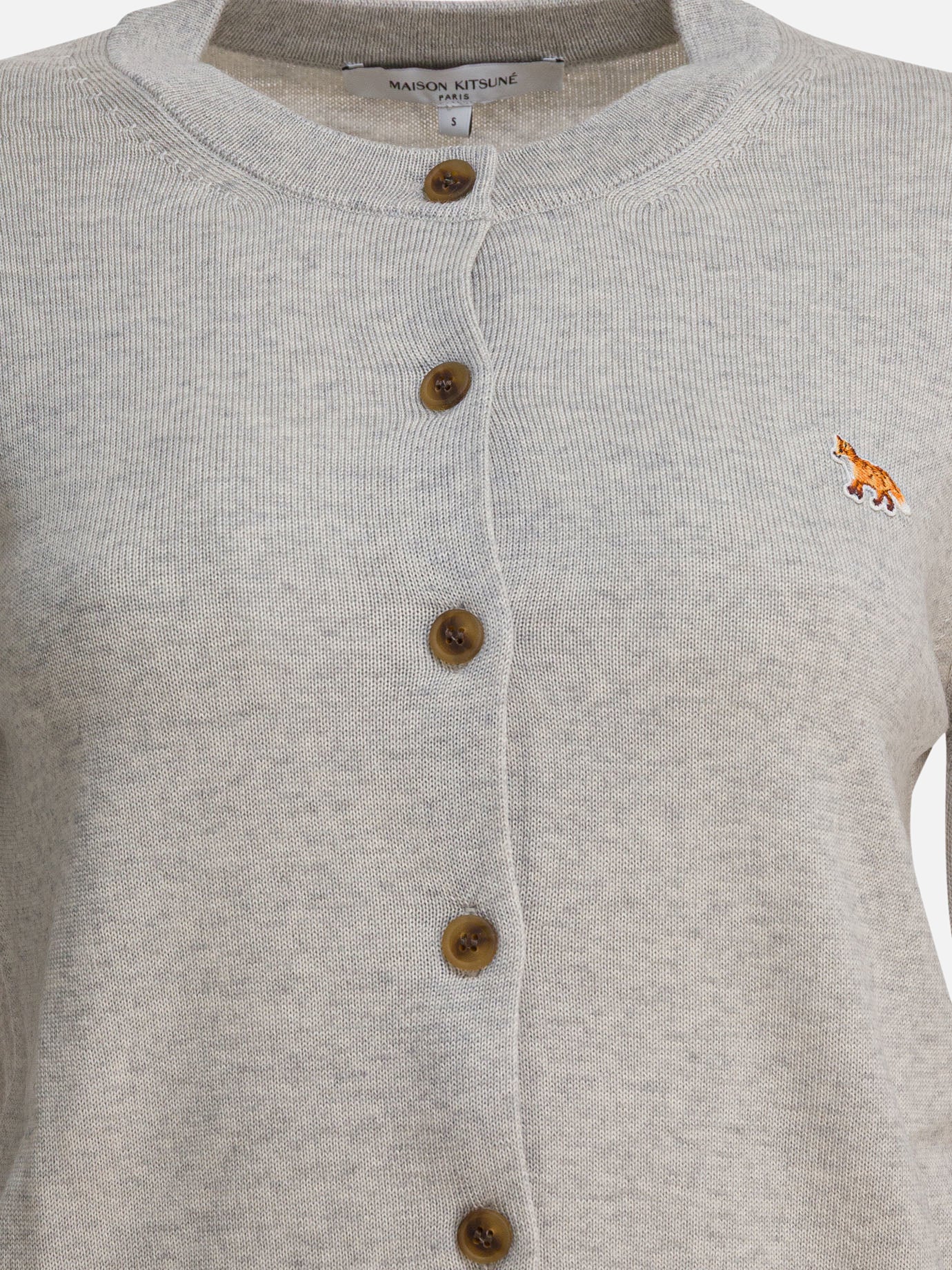 Cardigan Logo  Grigio - Maison Kitsuné Donna | PDP | VIETTI Online Store | Zoom-Modal_3
