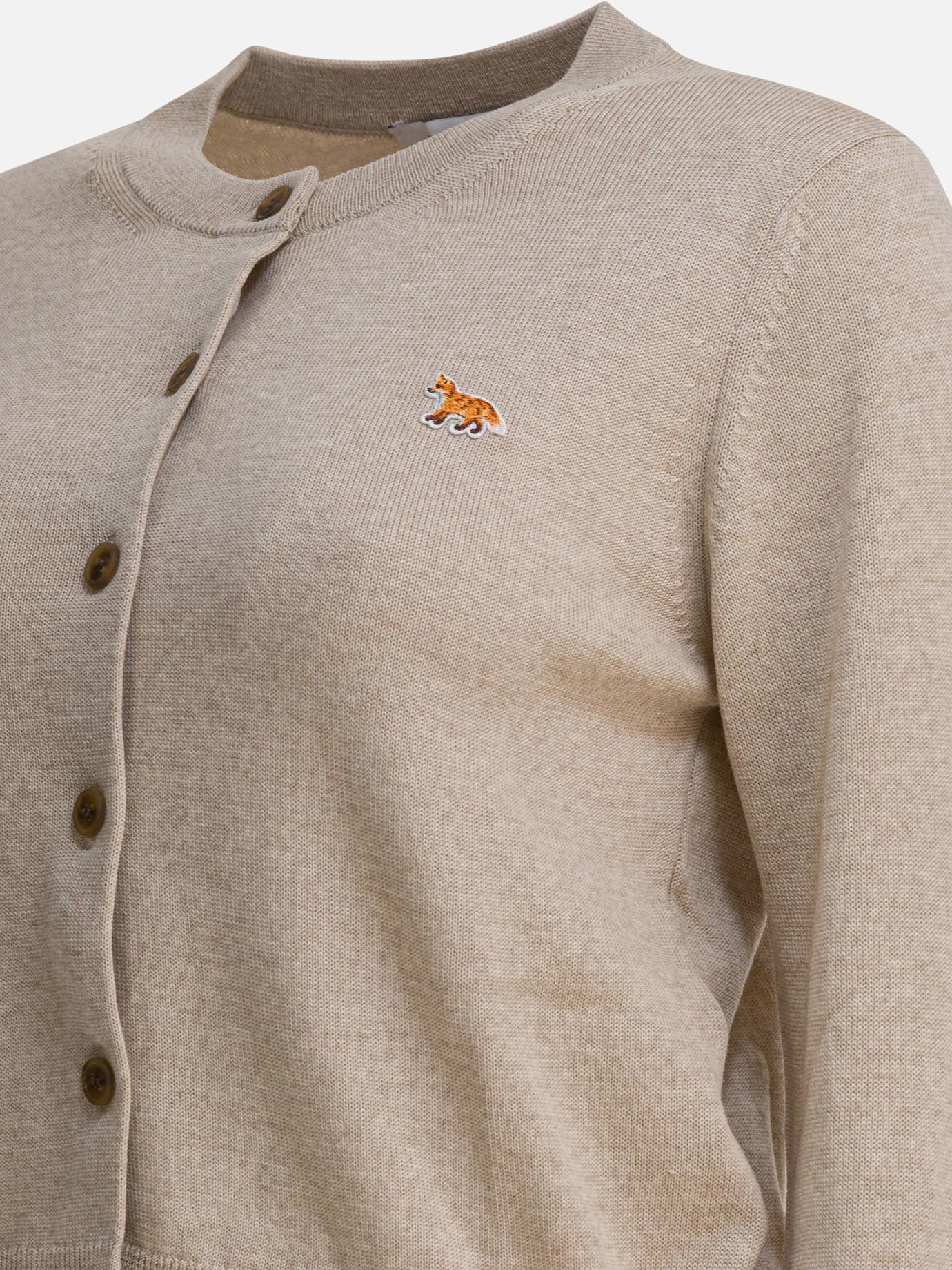 Cardigan Logo  Beige - Maison Kitsuné Donna | PDP | VIETTI Online Store | thumbnail_4