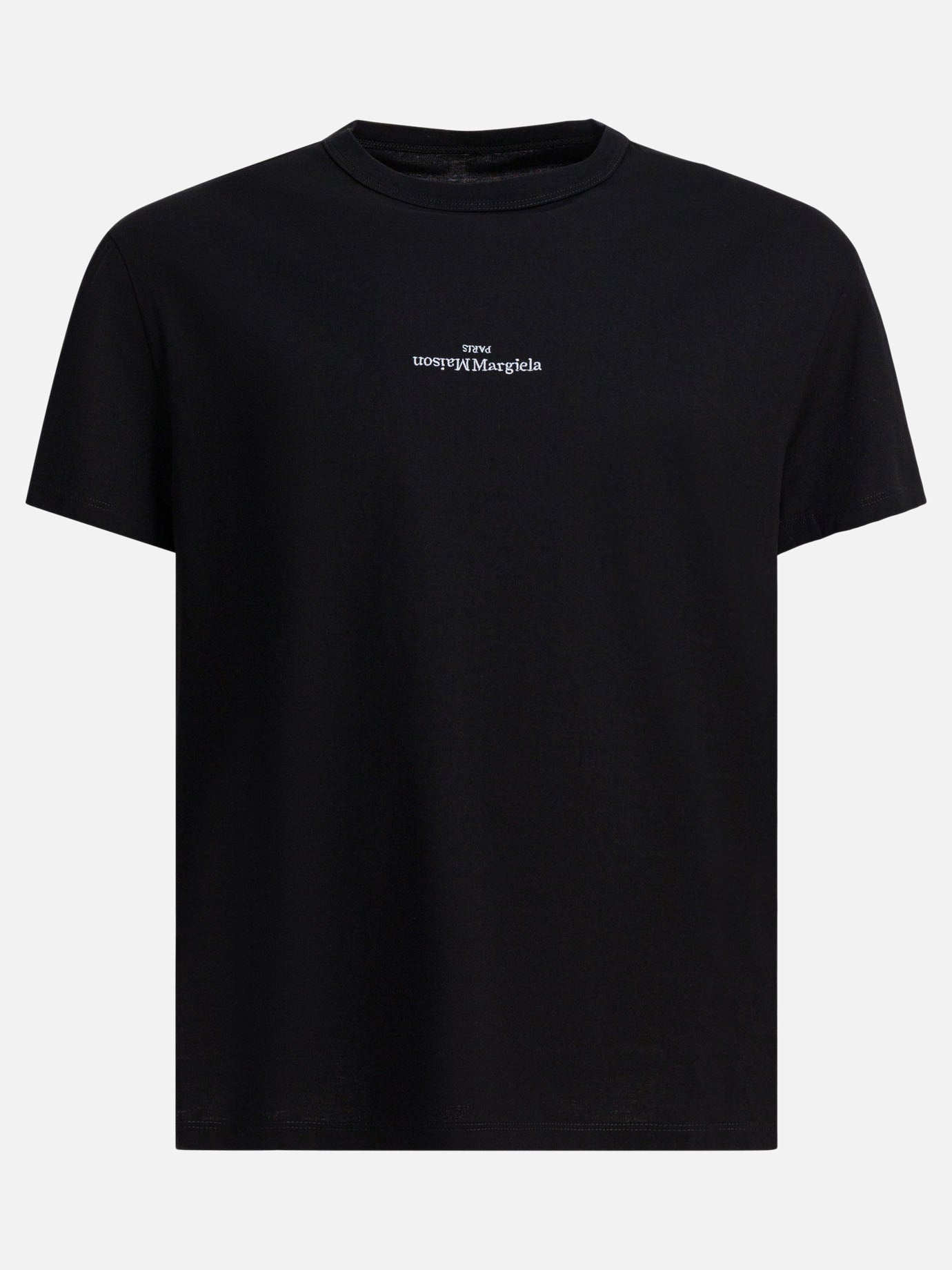 T-shirt girocollo Logo  Nero - Maison Margiela Uomo | PDP | VIETTI Online Store | Zoom-Modal
