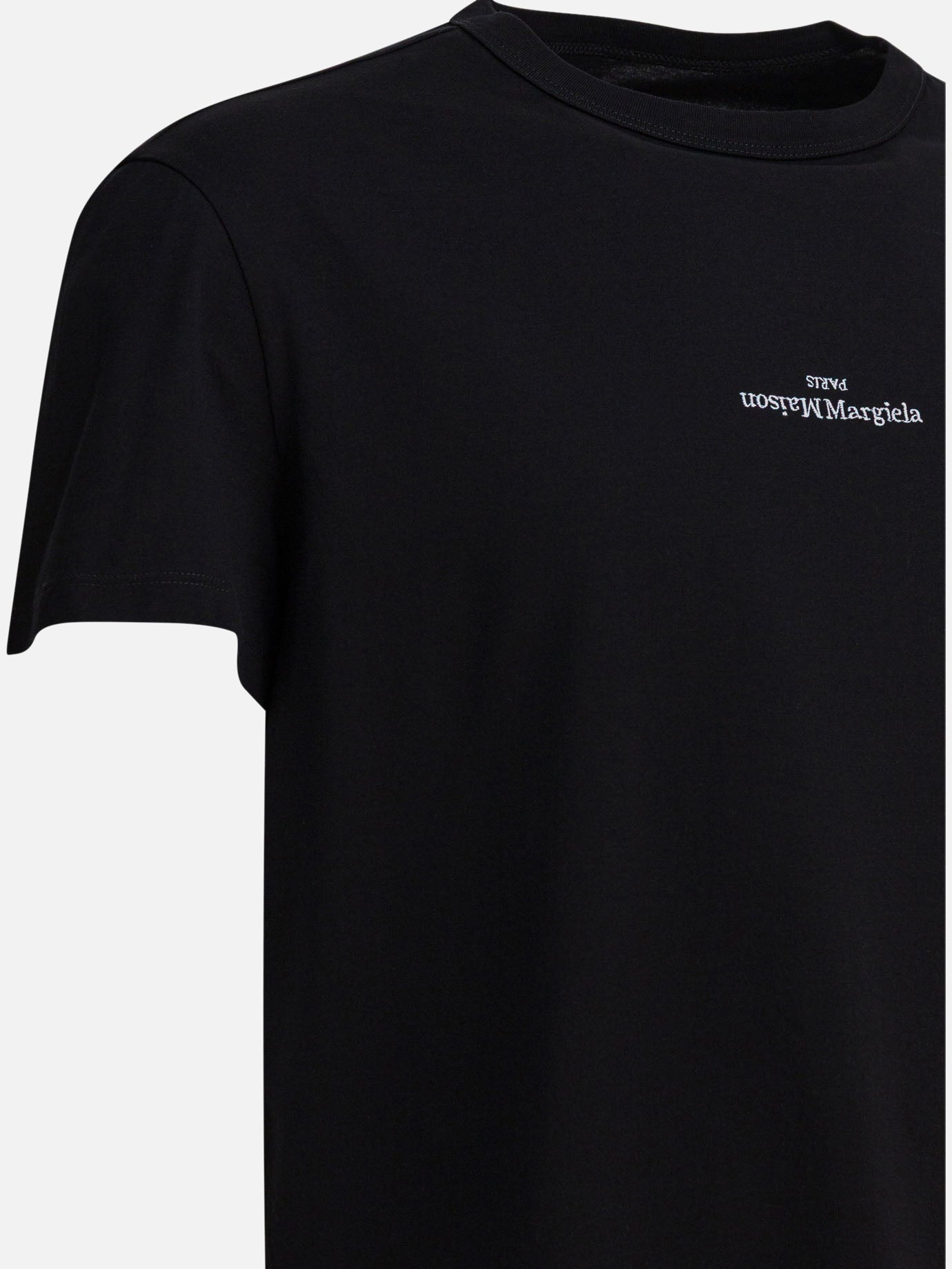 T-shirt girocollo Logo  Nero - Maison Margiela Uomo | PDP | VIETTI Online Store | Zoom-Modal_4
