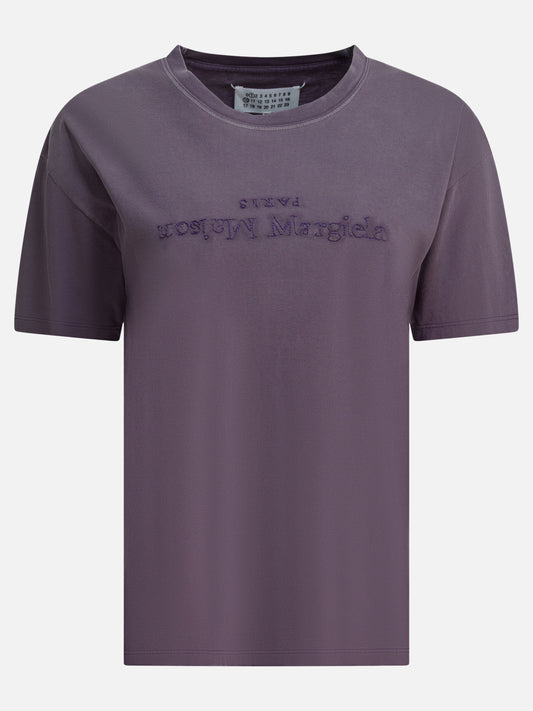 T-shirt girocollo Logo  Viola - Maison Margiela Donna | VIETTI Online Store 
