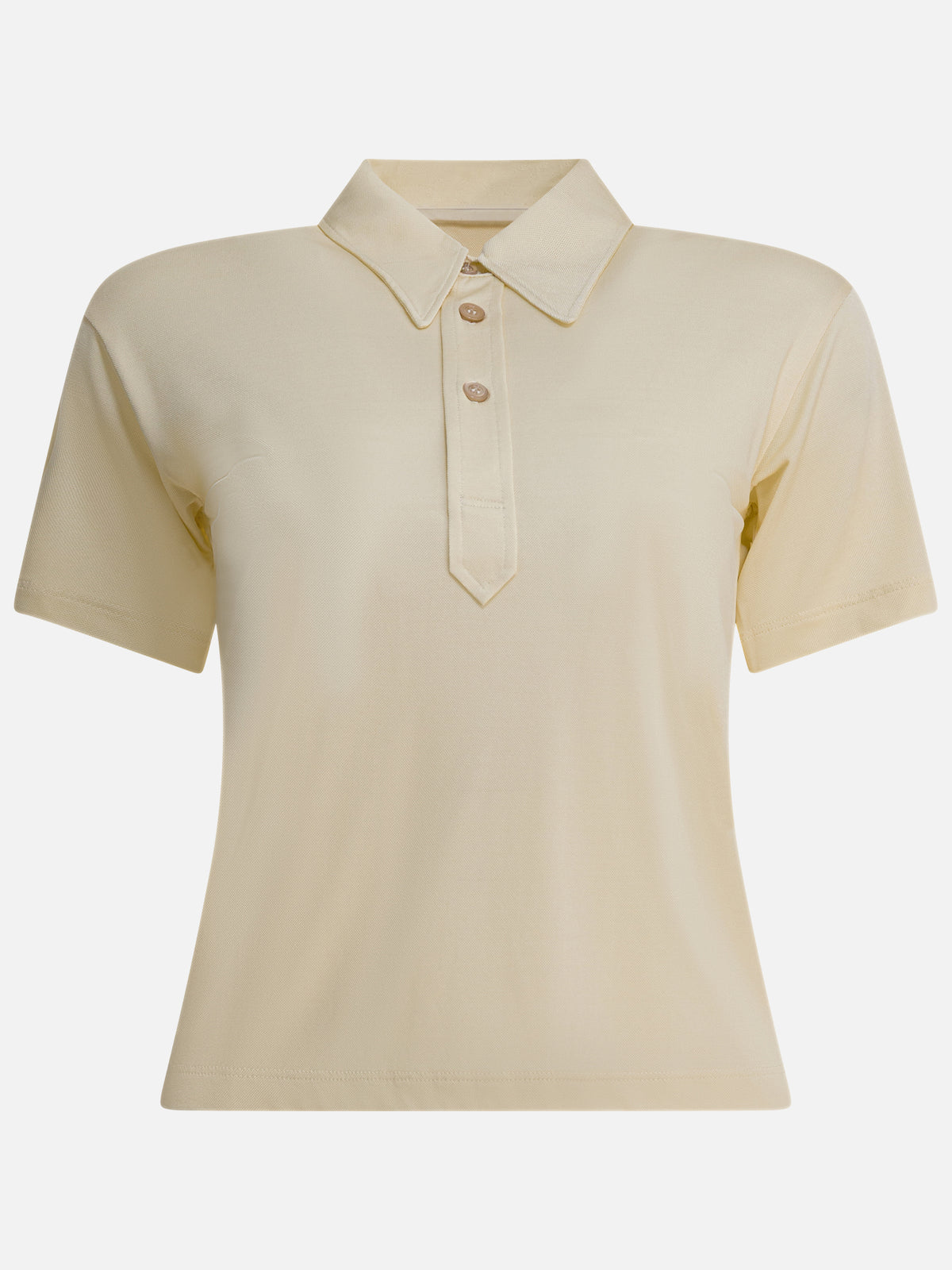 Maison Margiela Viscose polo shirt Beige