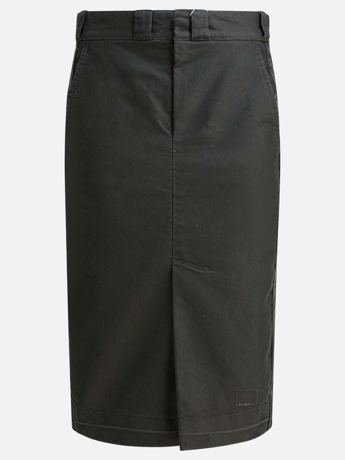 Maison Margiela Cotton midi skirt Grey