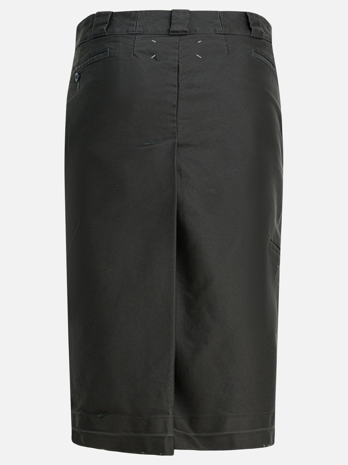 Maison Margiela Cotton midi skirt Grey