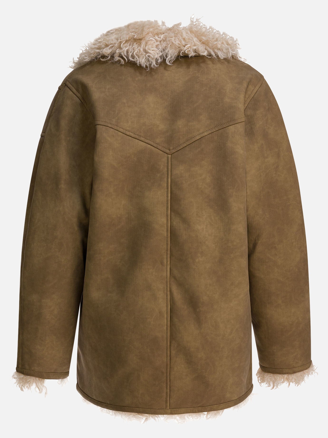 Giacche shearling Solid colour  Marrone - Marant Étoile Donna | PDP | VIETTI Online Store | thumbnail_2