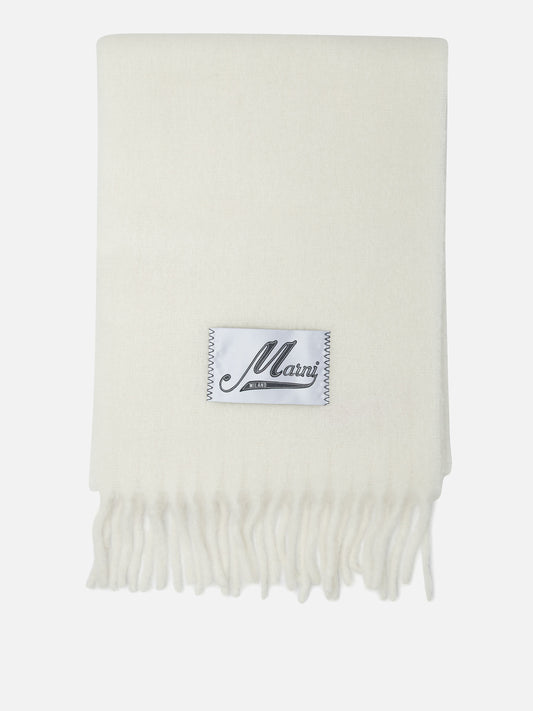 Marni Alpaca scarf White

