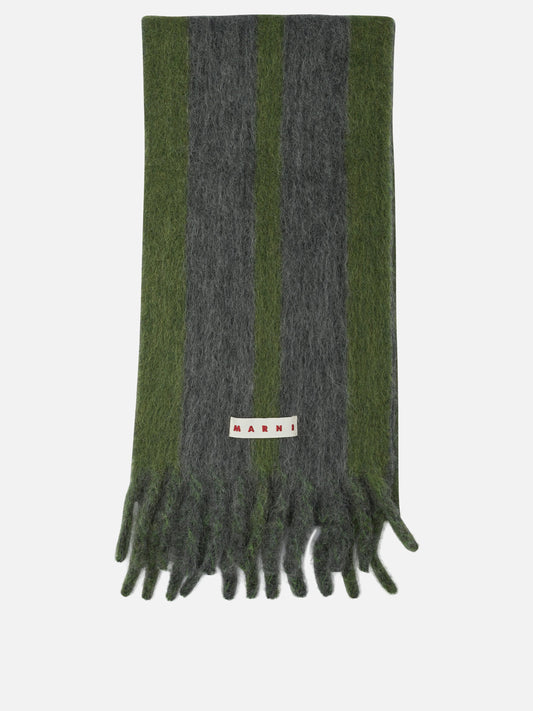 Fringed scarves 50% wool 20% polyamide 15% mohair 15% alpaca  Grey - Marni Women | PDP | VIETTI Online Store 
