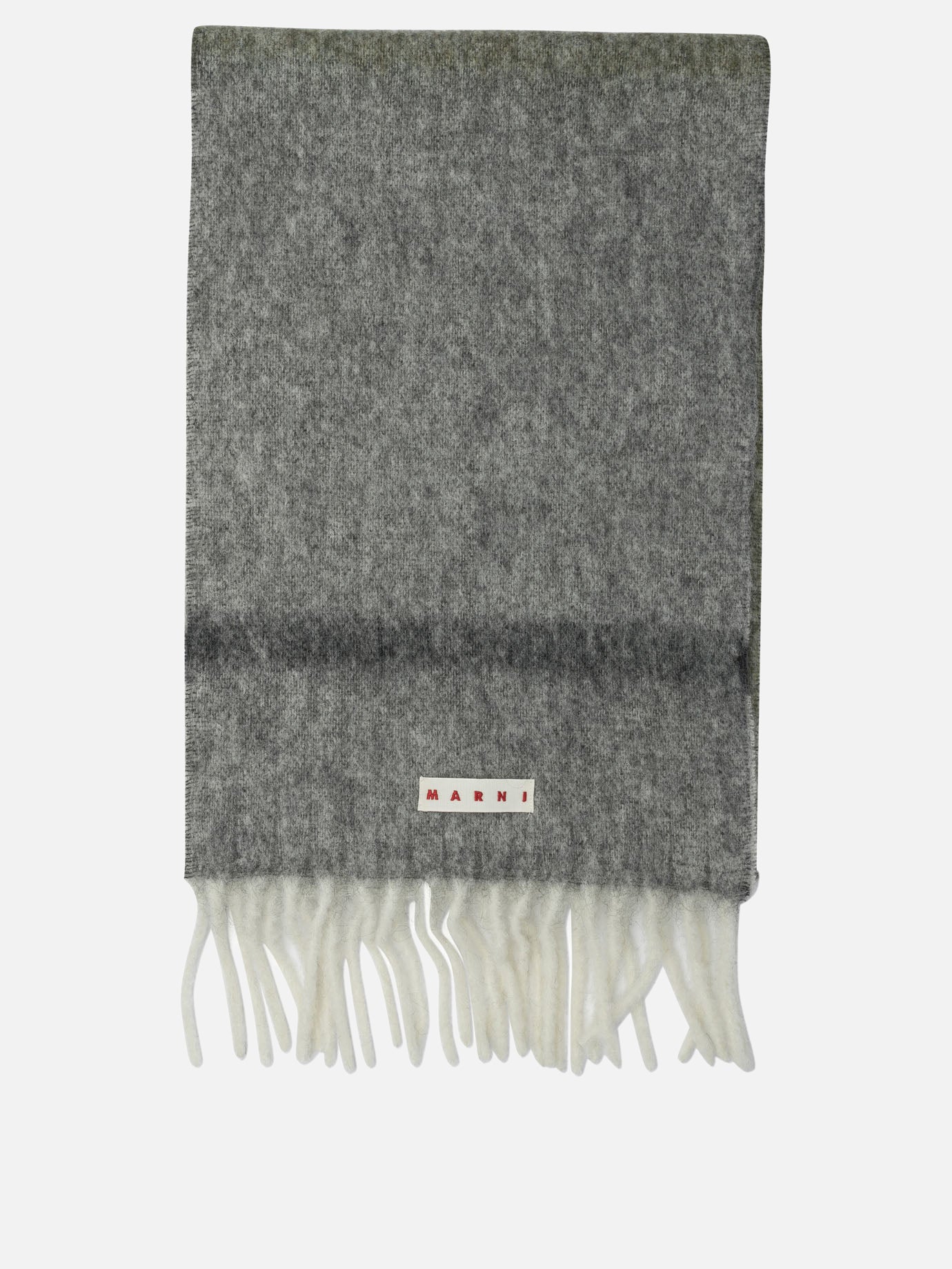 Fringed scarves 28% mohair 28% alpaca 24% virgin wool 20% polyamide  Grey - Marni Women | PDP | VIETTI Online Store | thumbnail