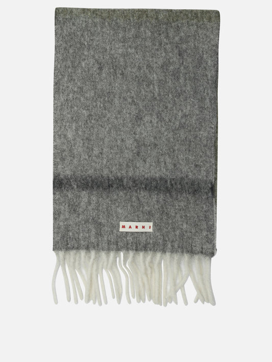 Fringed scarves 28% mohair 28% alpaca 24% virgin wool 20% polyamide  Grey - Marni Women | PDP | VIETTI Online Store 
