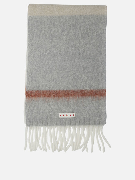 Fringed scarves 28% mohair 28% alpaca 24% virgin wool 20% polyamide  Grey - Marni Women | PDP | VIETTI Online Store 
