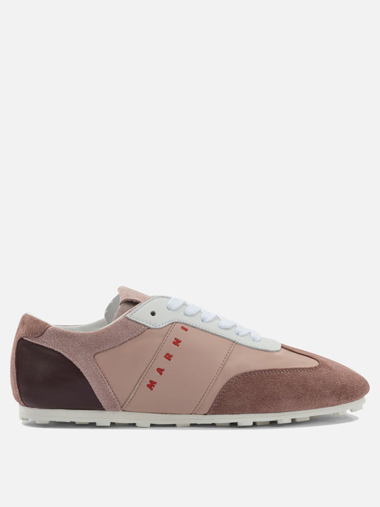 Marni Leather sneaker with logo Pink


