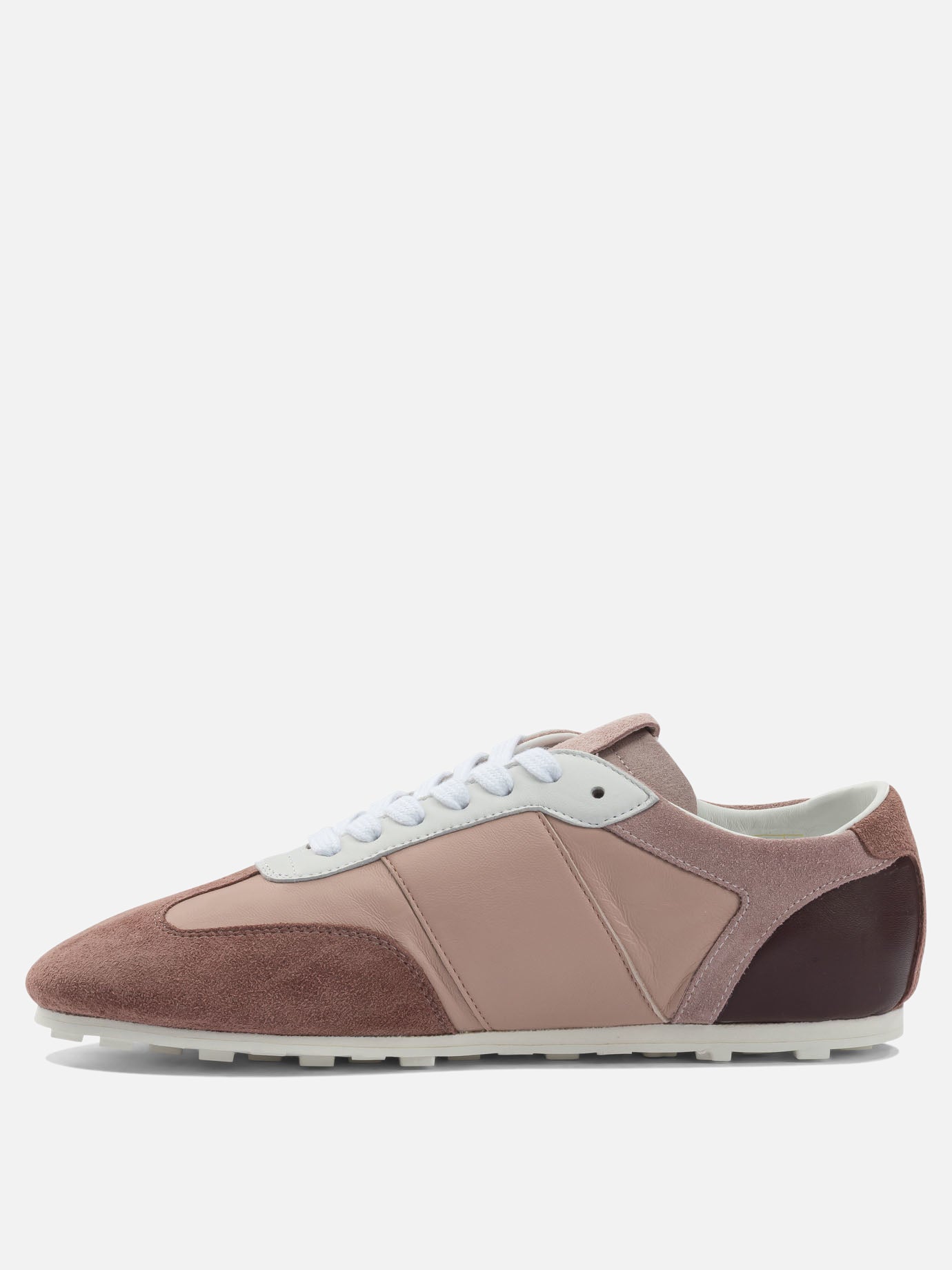 Marni Leather sneaker with logo SNZW020400 Pink - Women | VIETTI