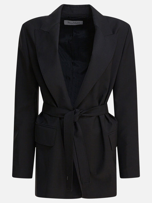 Max Mara Wool canvas blazer 18031925_40 Black 1