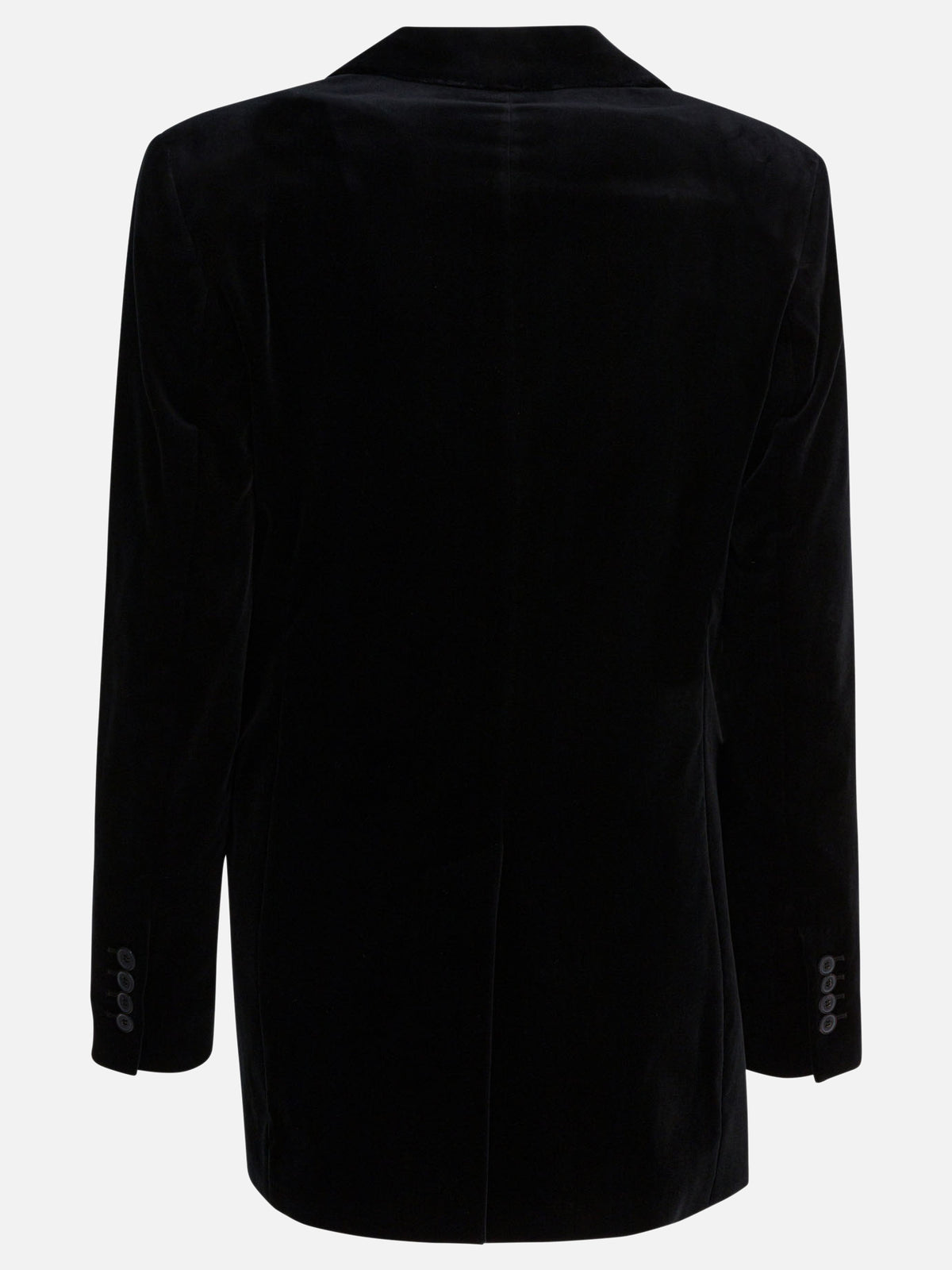 Max Mara Double-breasted velvet blazer Black - VIETTI