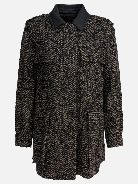 Max Mara Tweed wool coat Brown

