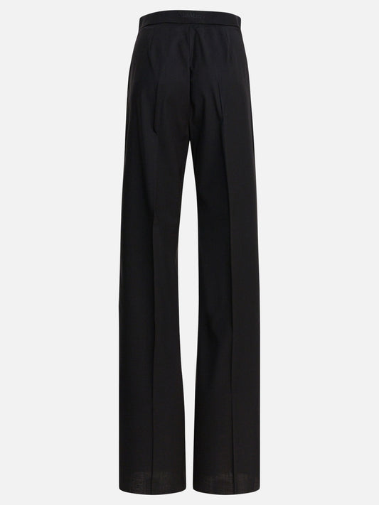 Max Mara Light wool straight trousers 16254019_40 Black 2
