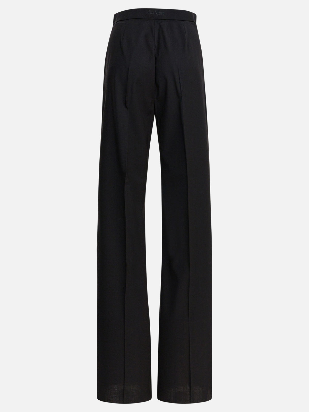 Max Mara Light wool straight trousers Black