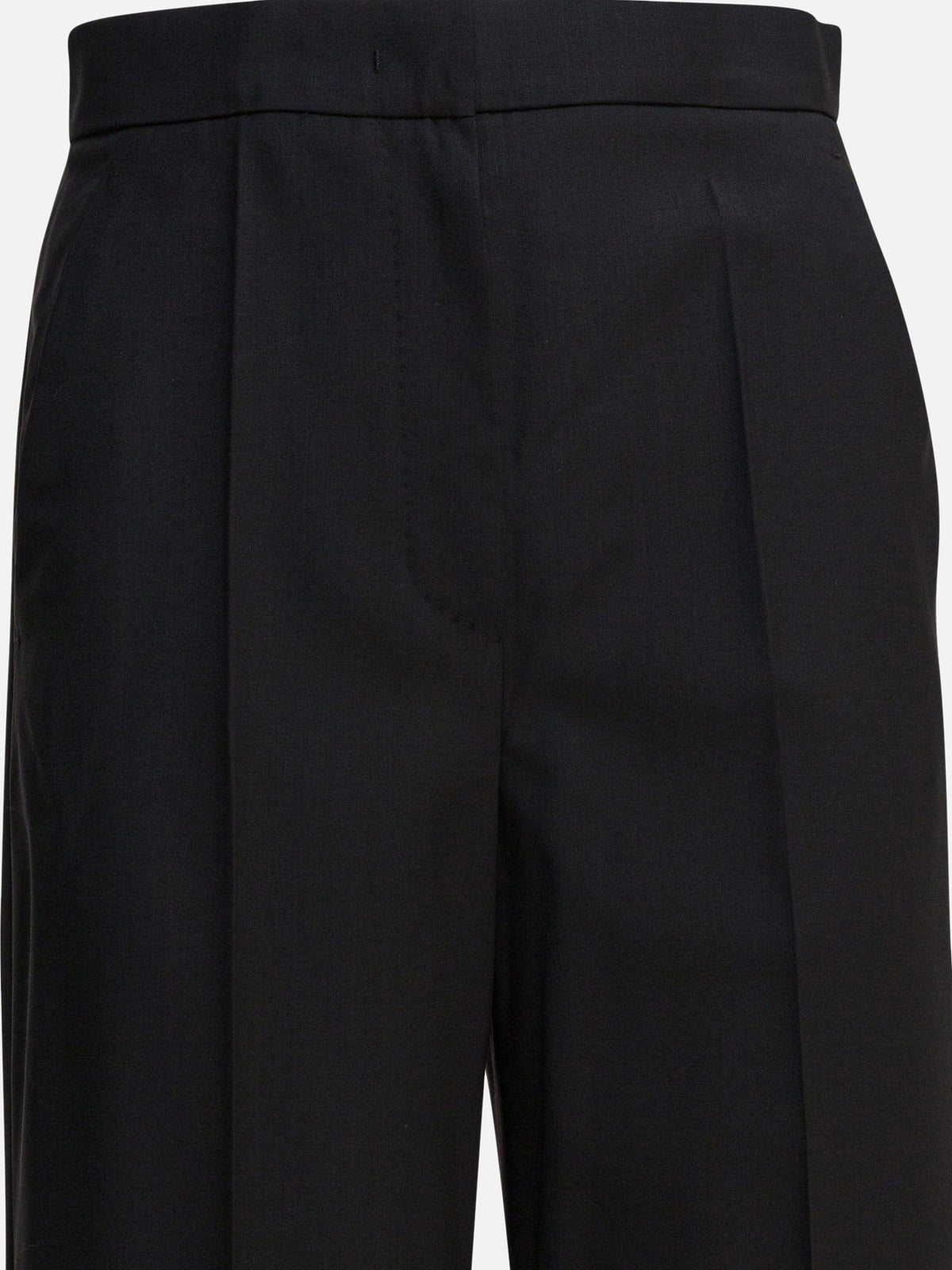 Max Mara Light wool straight trousers Black - VIETTI