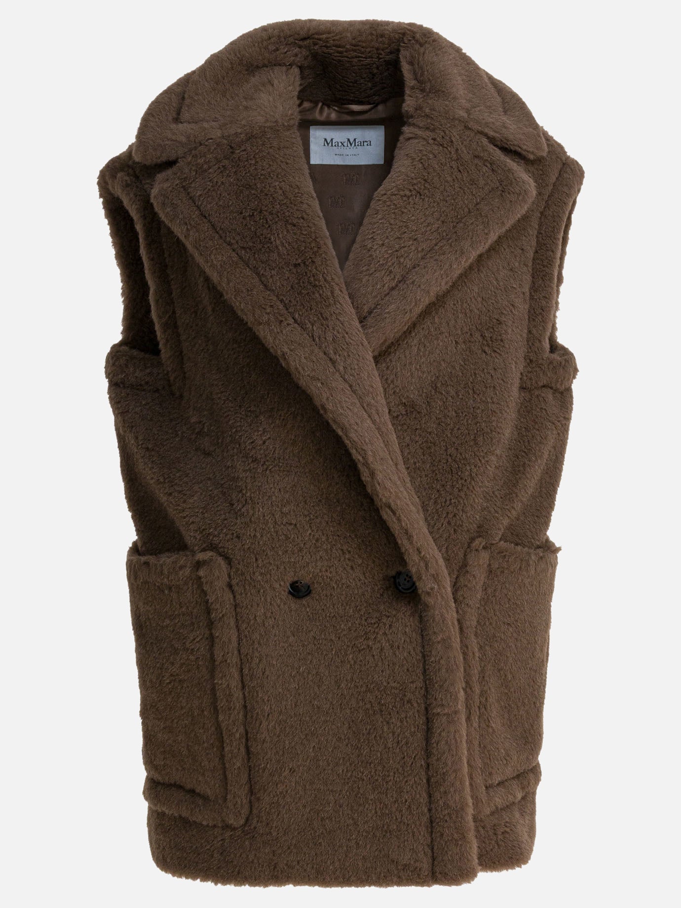 Giacche smanicate Solid colour  Marrone - Max Mara Donna | PDP | VIETTI Online Store | thumbnail