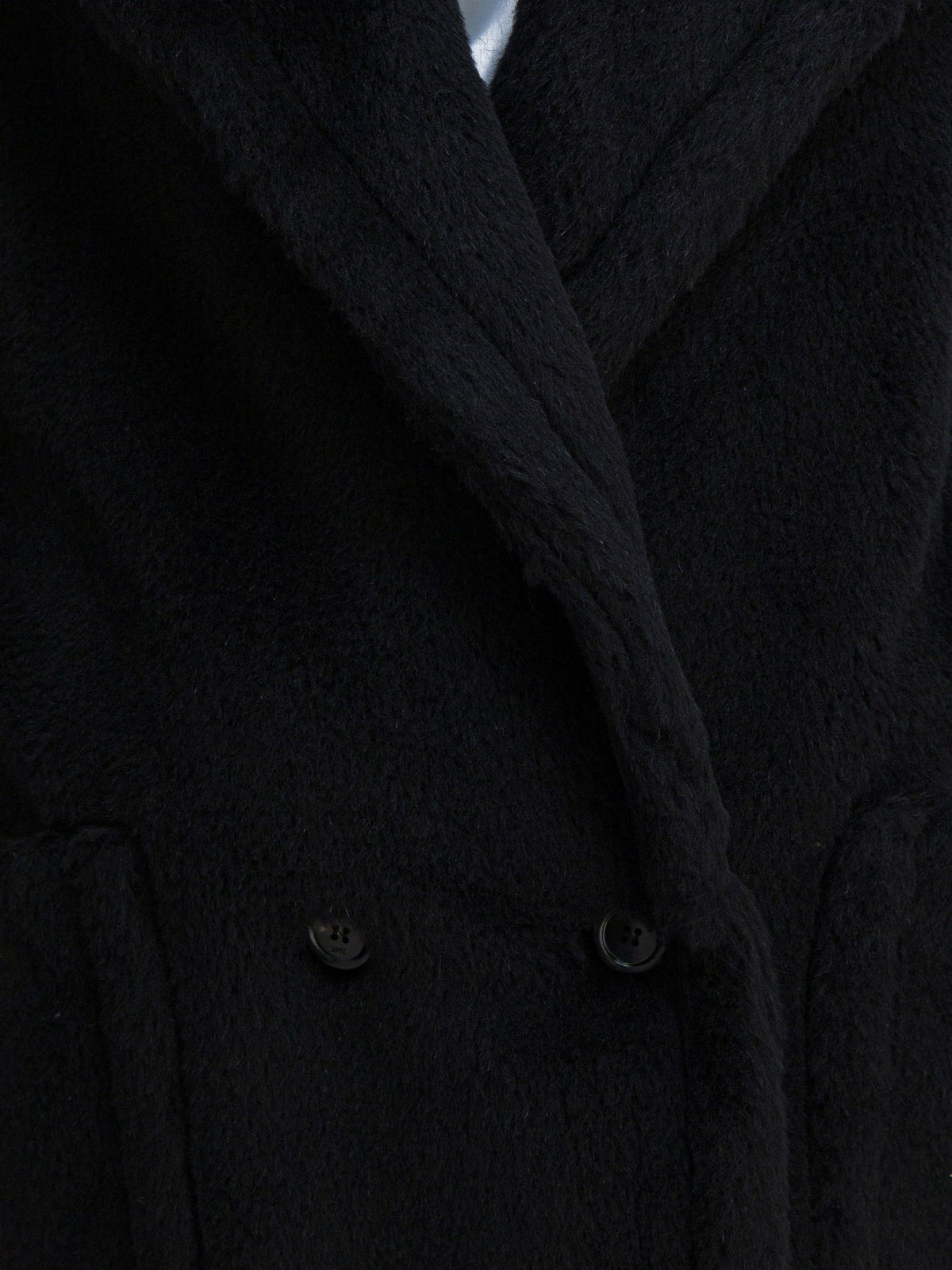 Max Mara Sleeveless teddy jacket in alpaca and wool Black