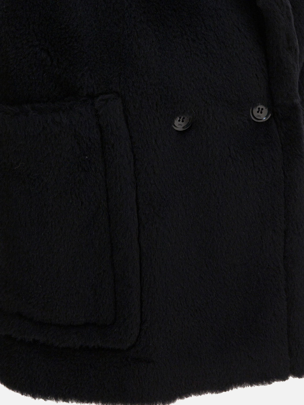 Max Mara Sleeveless teddy jacket in alpaca and wool Black - VIETTI
