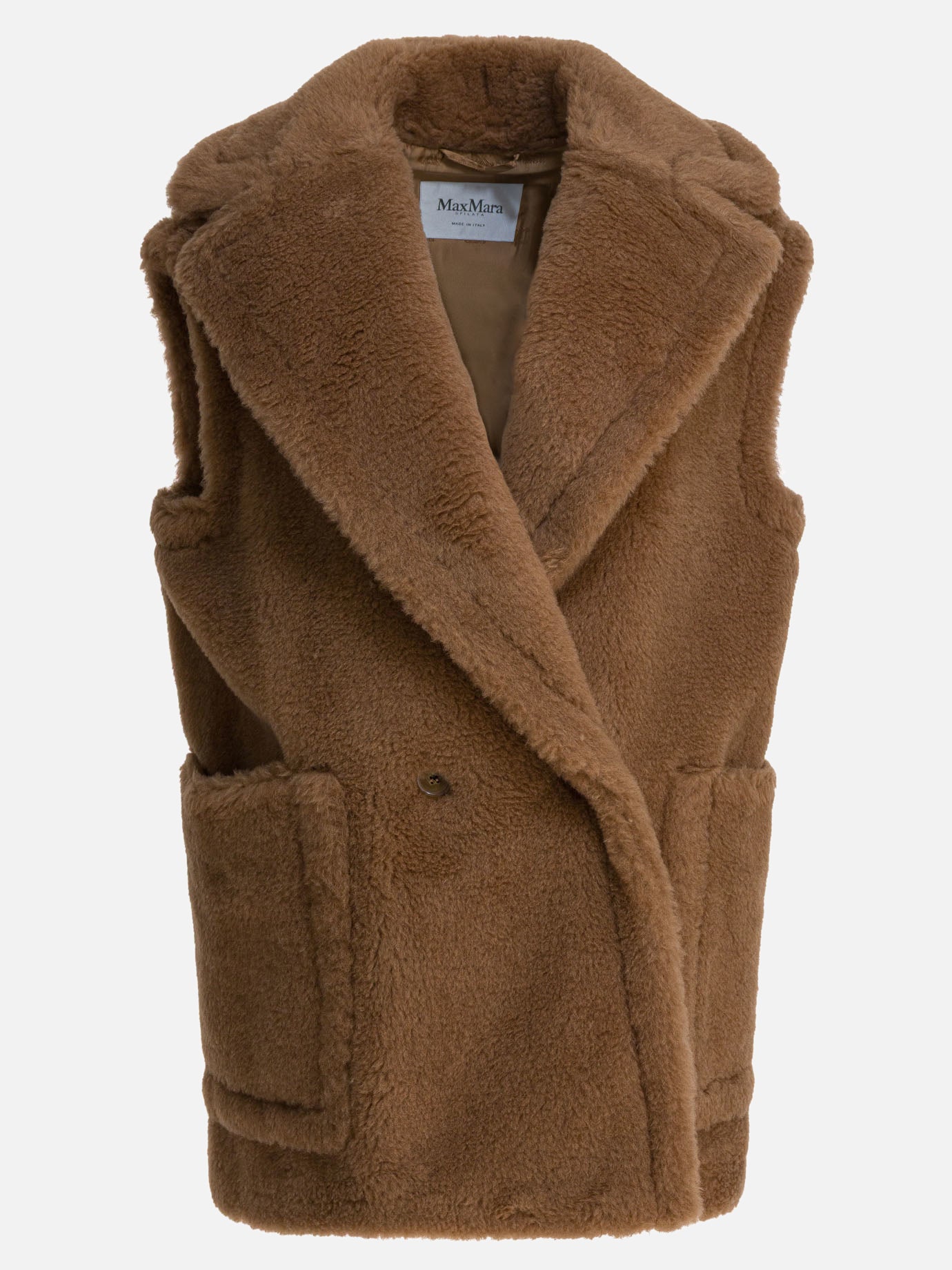 Giacche smanicate Solid colour  Marrone - Max Mara Donna | PDP | VIETTI Online Store | thumbnail