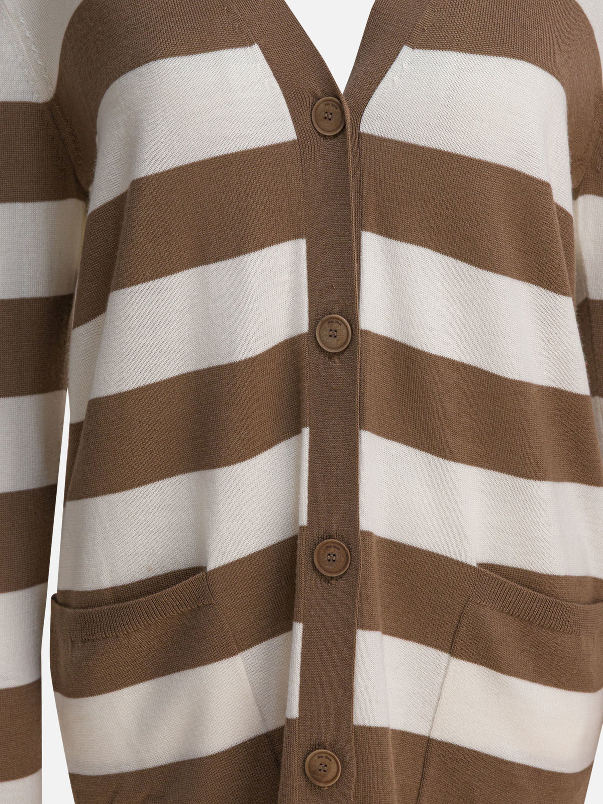 Max Mara Cardigan with 1951 lettering Brown