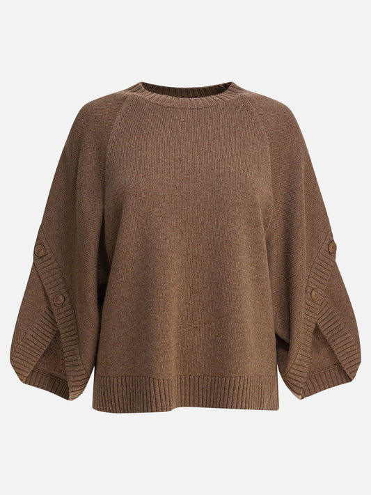 Max Mara Wool and cashmere over sweater 10451760_XS Brown 1