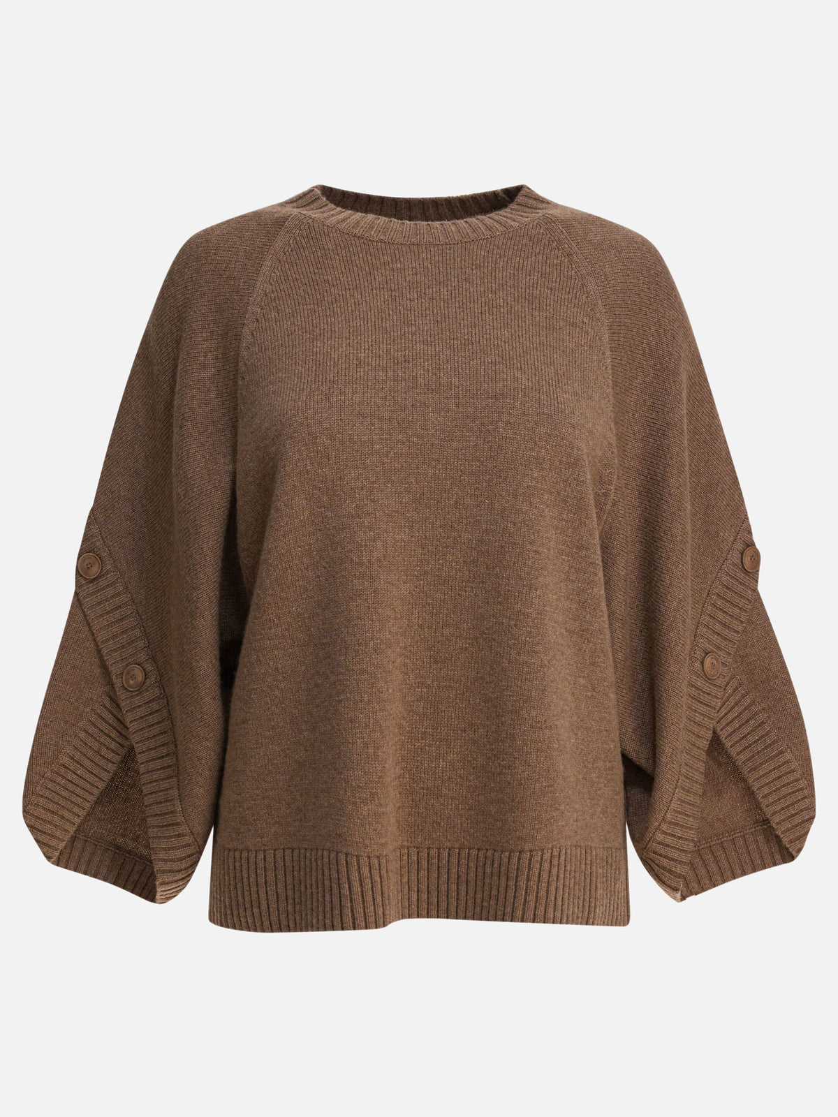 Max Mara Wool and cashmere over sweater Brown
